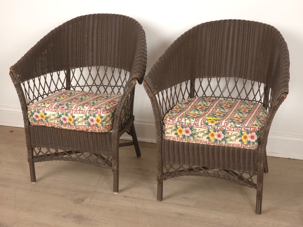Wicker Armchair Duo