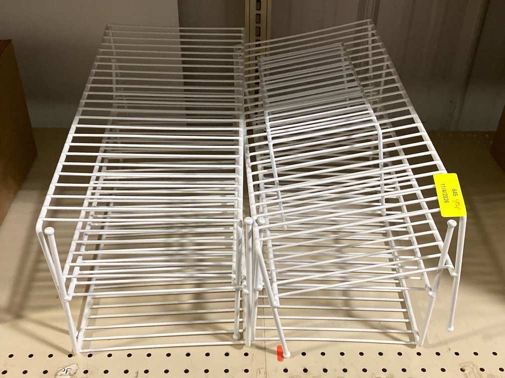 White Wire Organizing Shelves