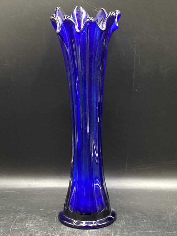 Cobalt Blue Art Glass Vase