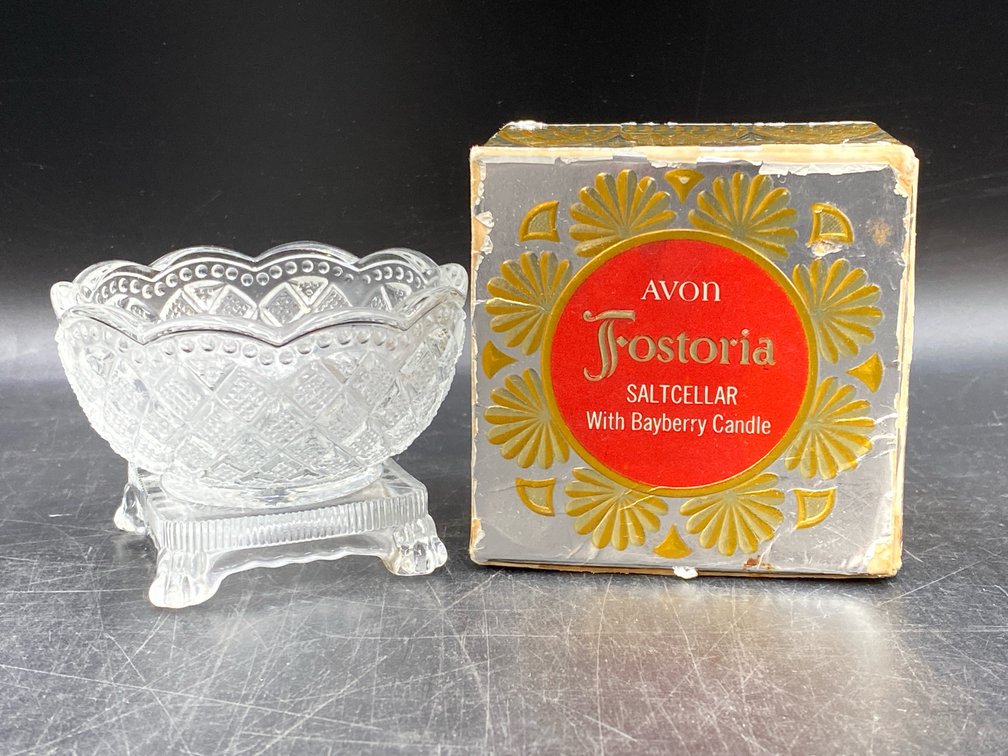 Avon Fostoria Pressed Glass Salt Cellar