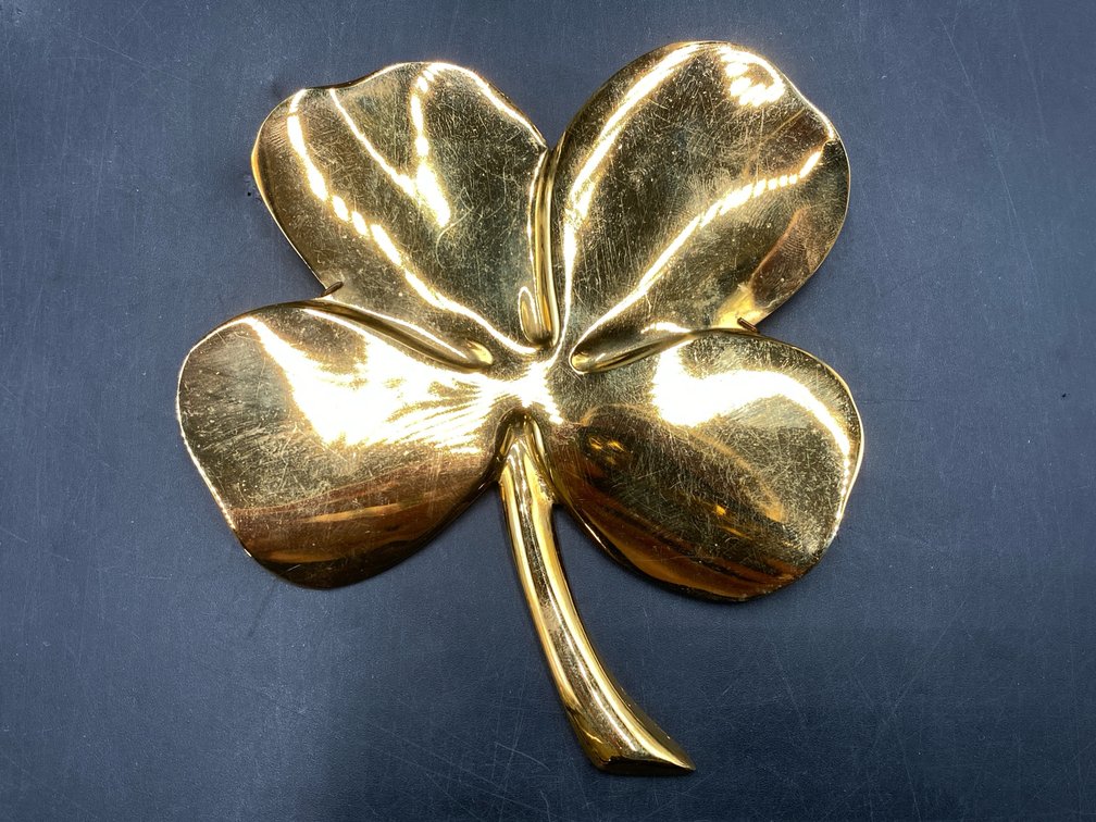 Gerity Brass Four Leaf Clover Paperweight