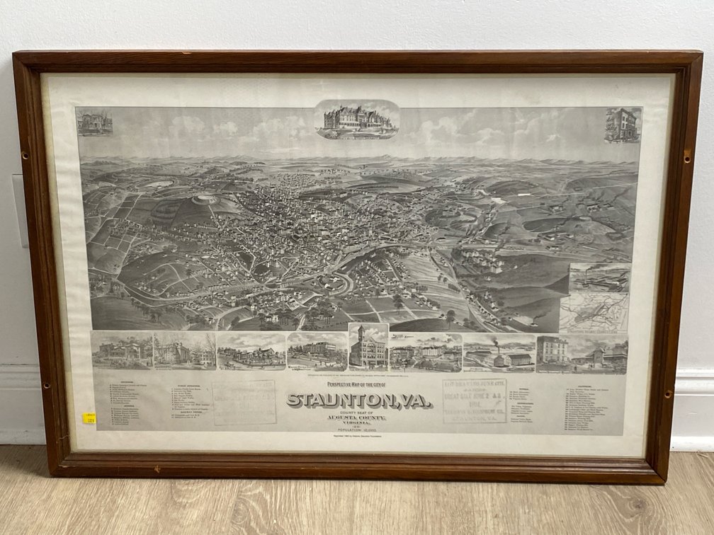 Staunton, Virginia Map Reprint