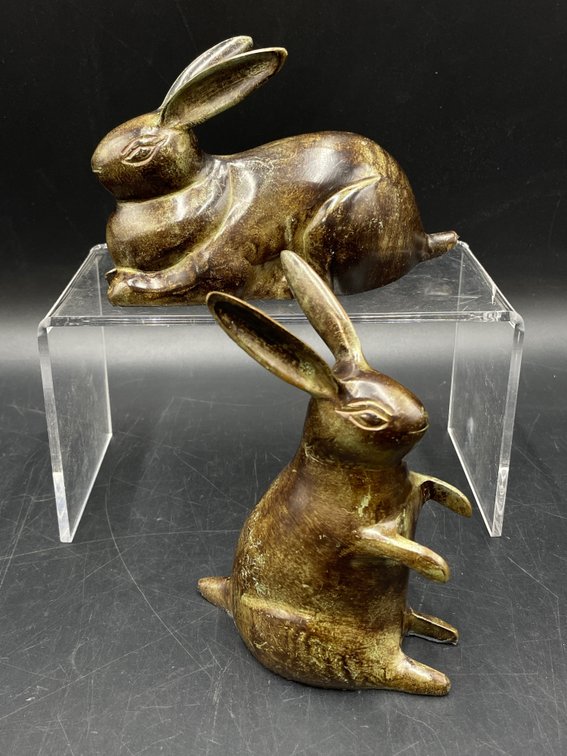 Metal Rabbit Figurines