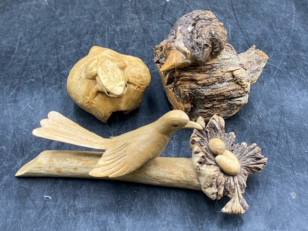 Artisan Wood Crafted Figurines