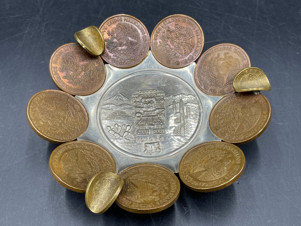 Vintage Mexican Coin Ashtray