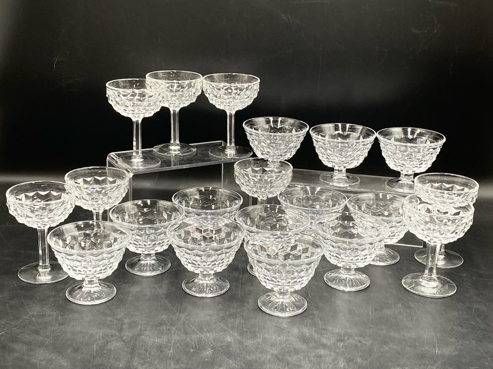 Fostoria American "Cubist" 20pc Glasses Set