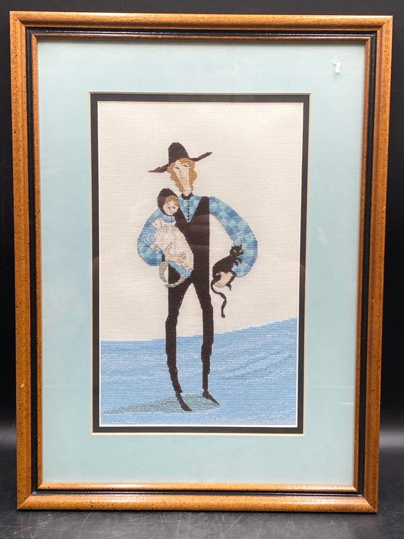 P. Buckley Moss Framed Cross-Stitch