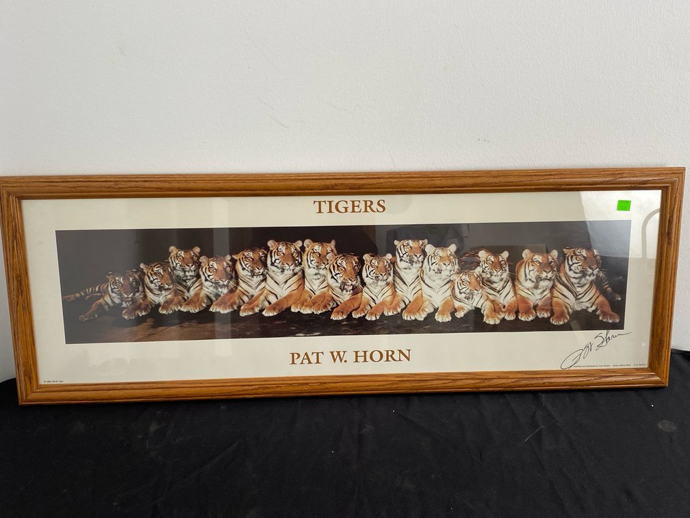 Pat W. Horn "Tigers" Framed Lithograph