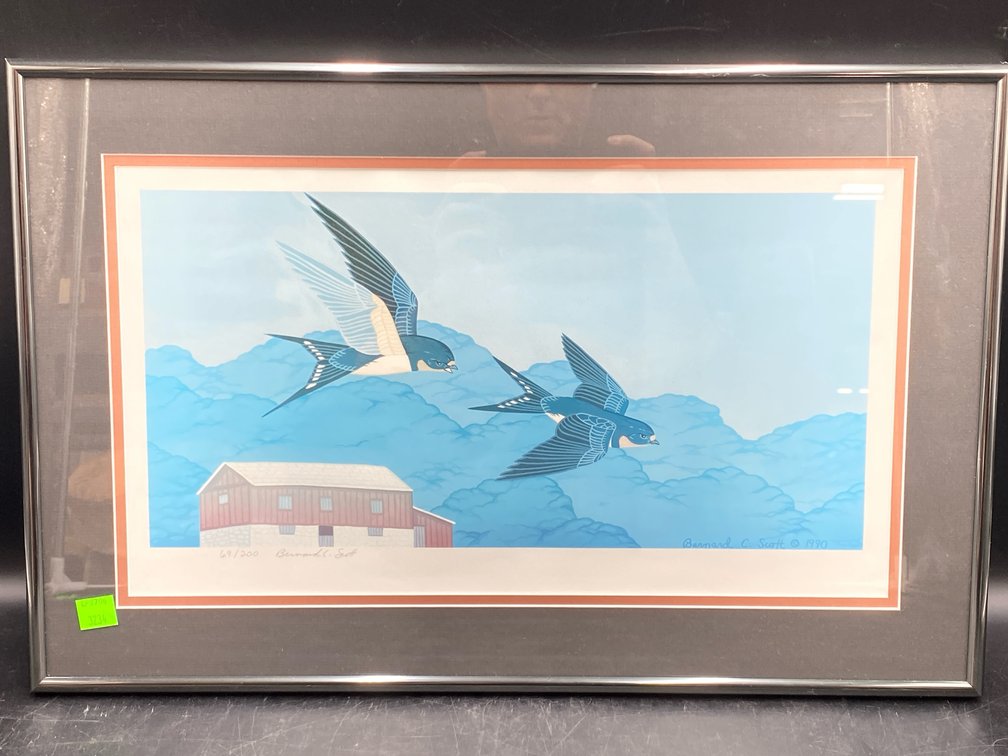 1990 Bernard C. Scott Birds Lithograph