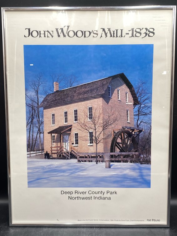 John Wood's Mill (Indiana) Framed Lithograph