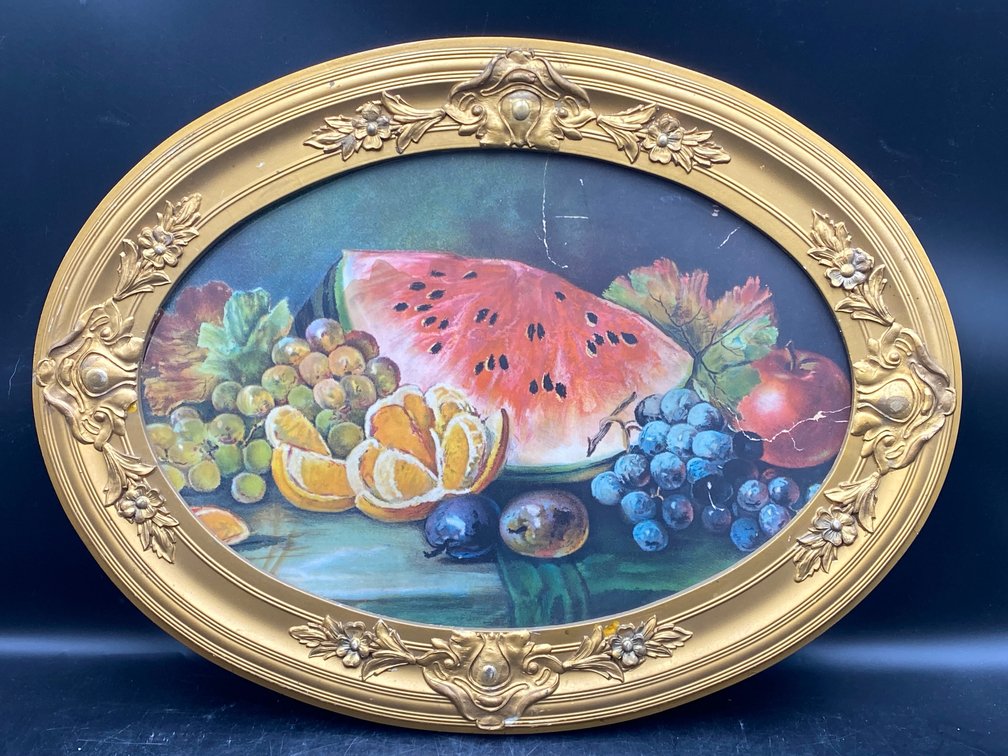 Ornate Giltwood Framed Still Life Fruit