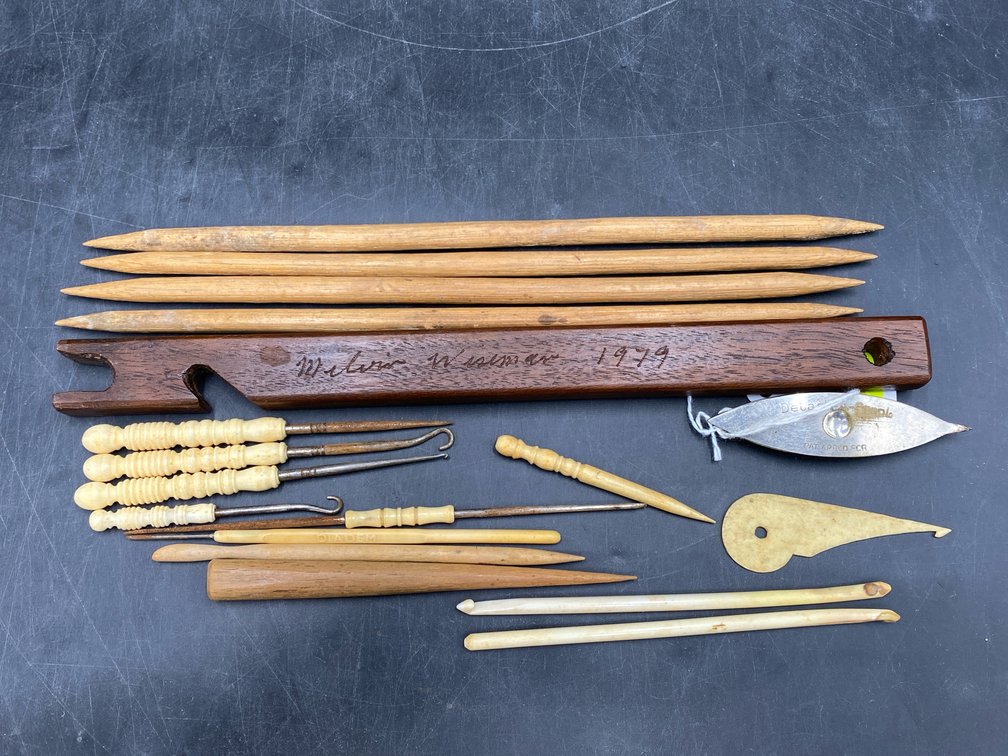 Wood & Bone Sewing Tools & Related