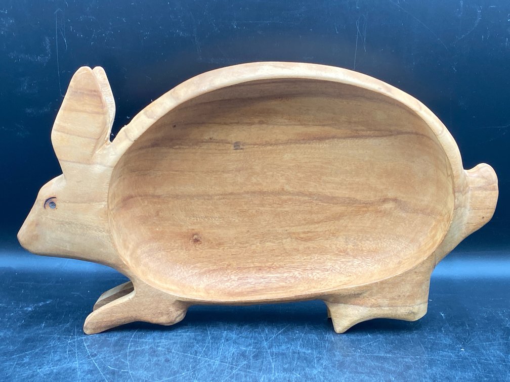 Wooden Rabbit Bowl Or Platter