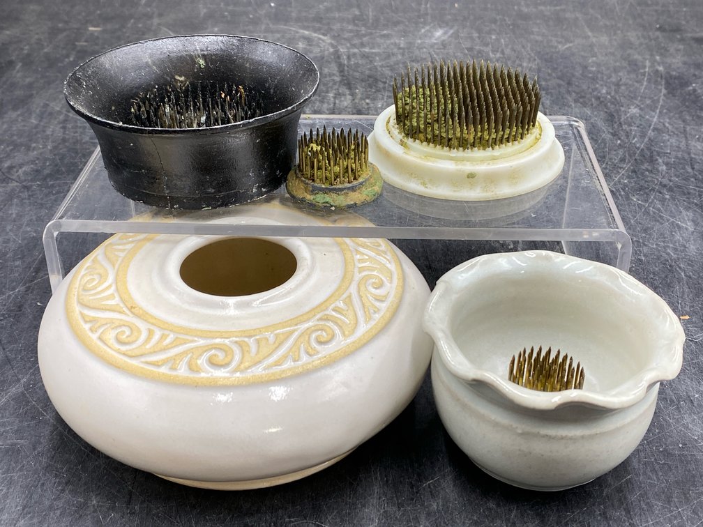 Ceramic Flower Frog Bowls & Related