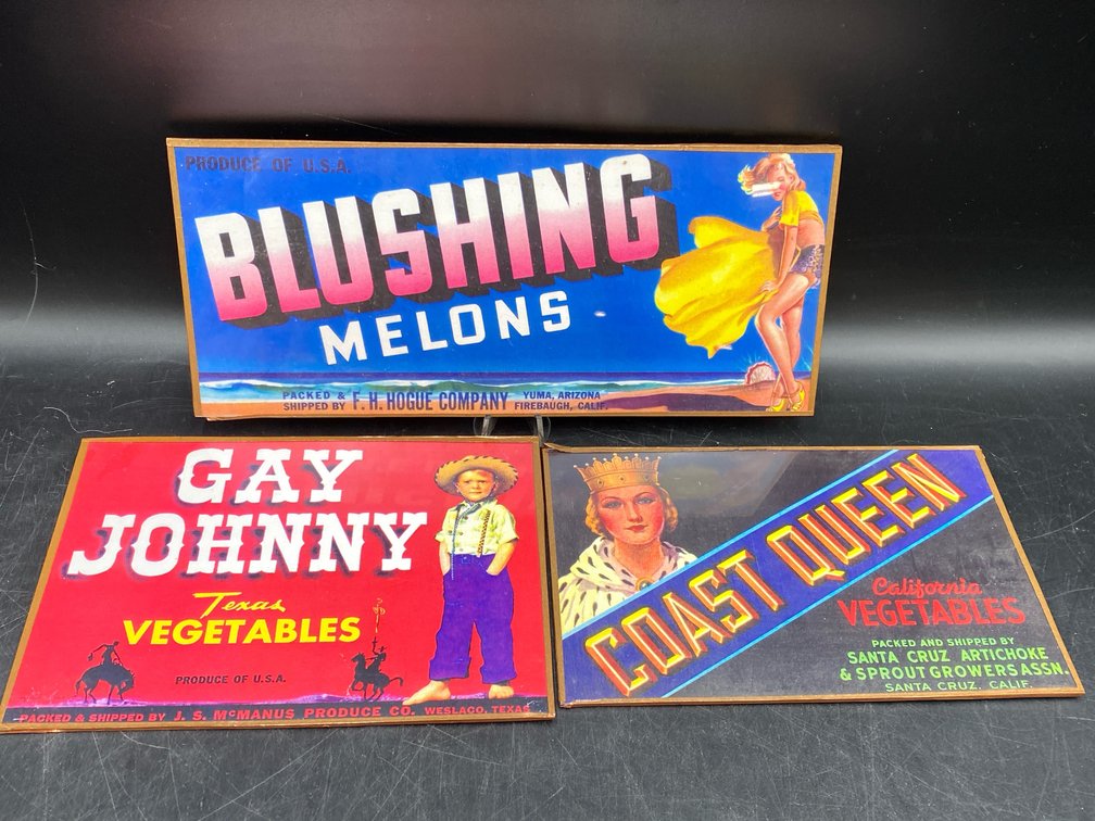 Vintage Advertising Crate Labels
