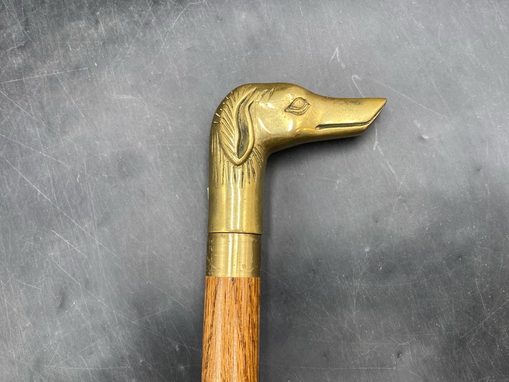 Brass Headed Walking Cane