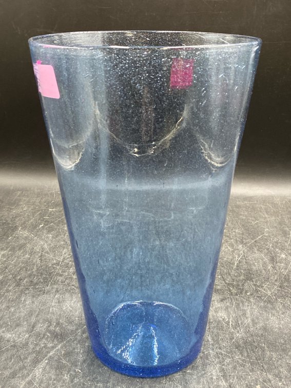 Hand-Blown Cylindrical Vase