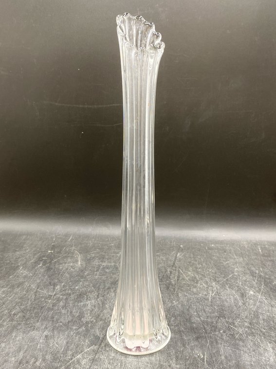 Clear Glass Swung Vase