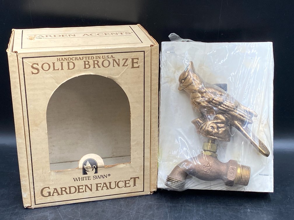 1989 White Swan Solid Bronze Garden Faucet