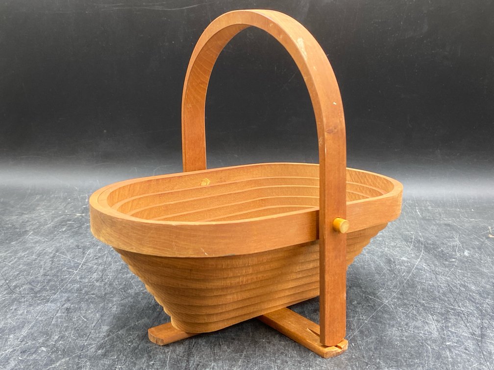 Handmade Wooden Collapsible Basket