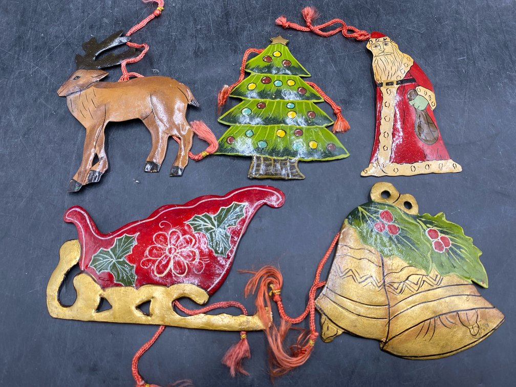 Handcrafted Metal Christmas Ornaments