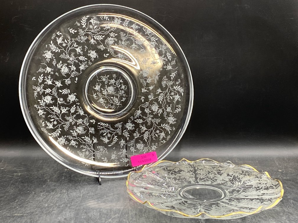 Fostoria Elegant Crystal Dessert Trays