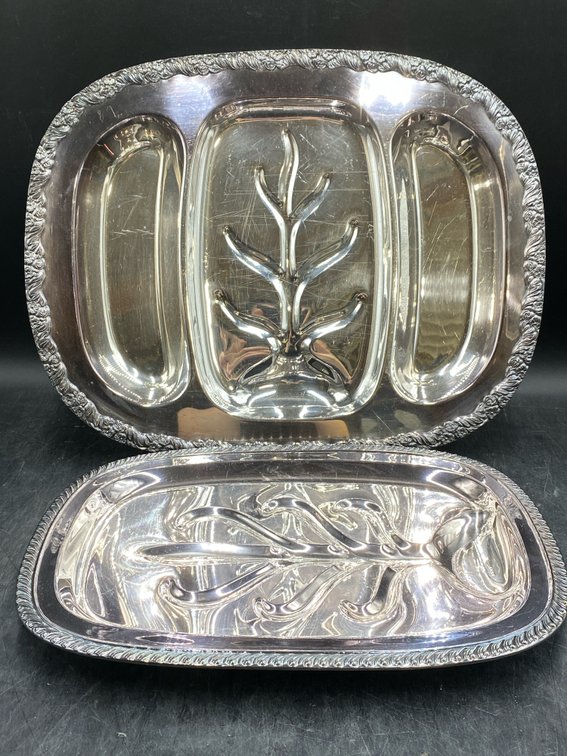 Silverplate Meat Serving Trays