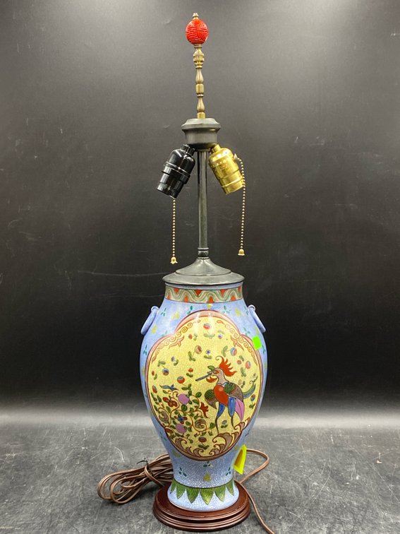 Chinoiserie Ceramic Lamp