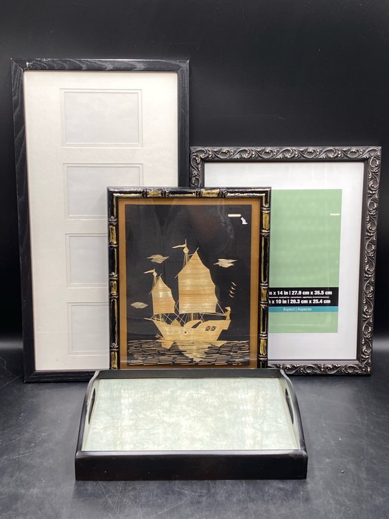 Marquetry Art, Photo Frames & Tray