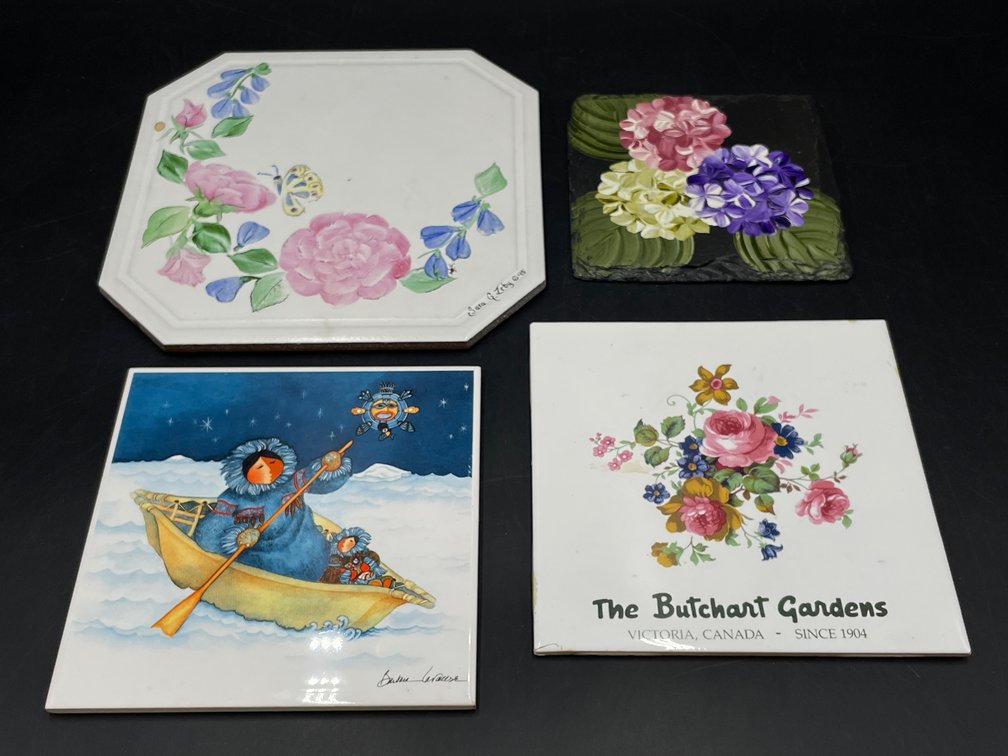 Hand-Painted Tiles and Related