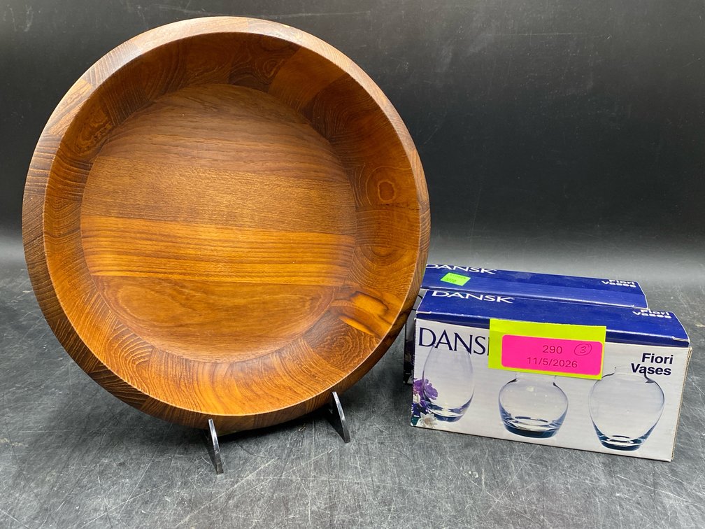 Dansk Glass & Wood Decor
