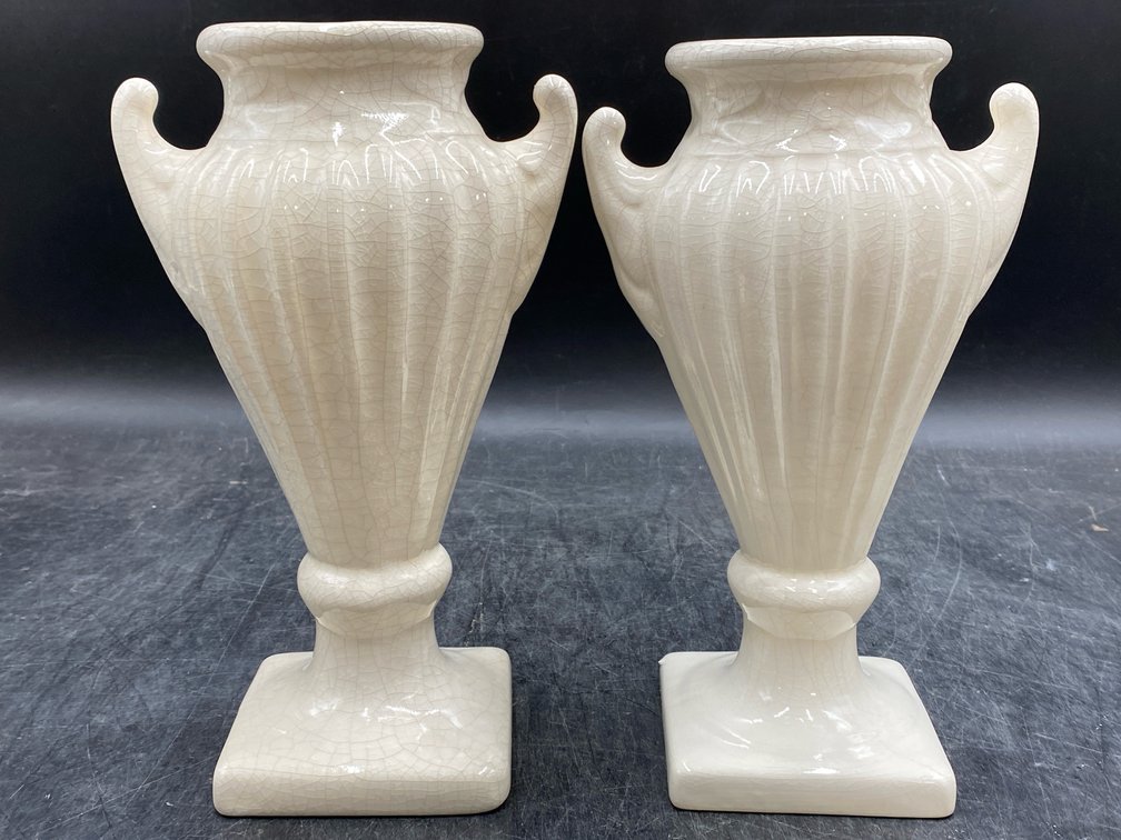 Fluted Ceramic Urn Vases