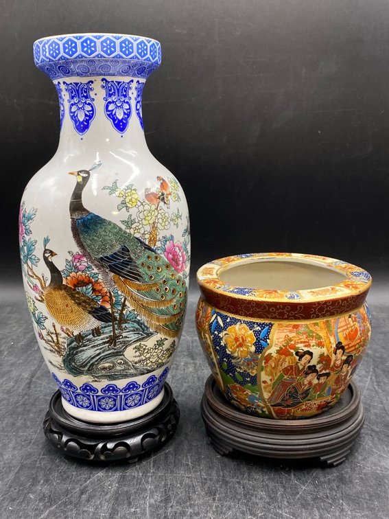 Oriental Style Vase & Planter