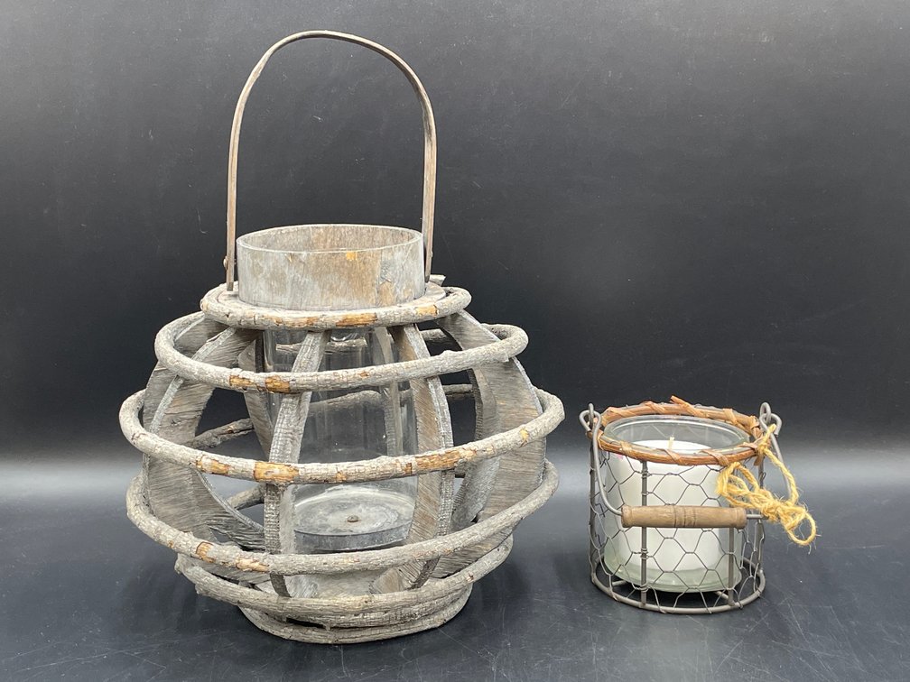 Folk Art Candle Holders