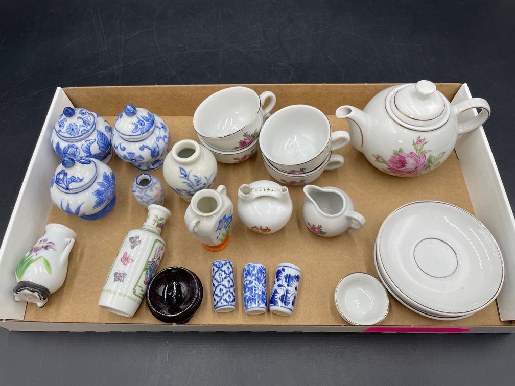 Miniature Porcelain Tea Sets & Related