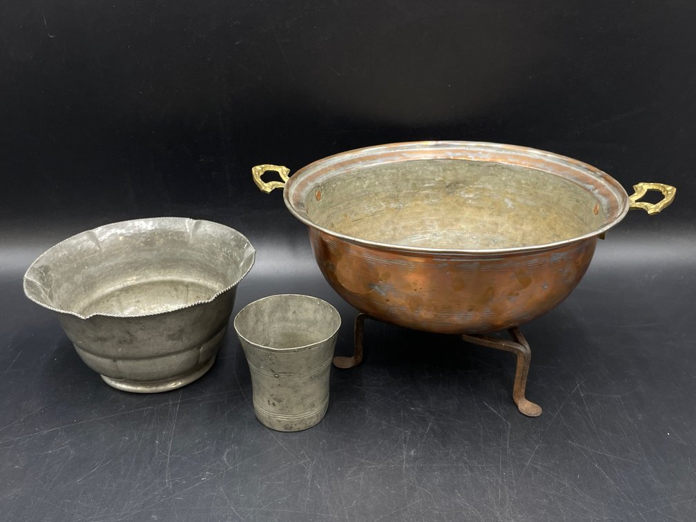 Wrought Iron, Brass, & Metal Bowls & Related