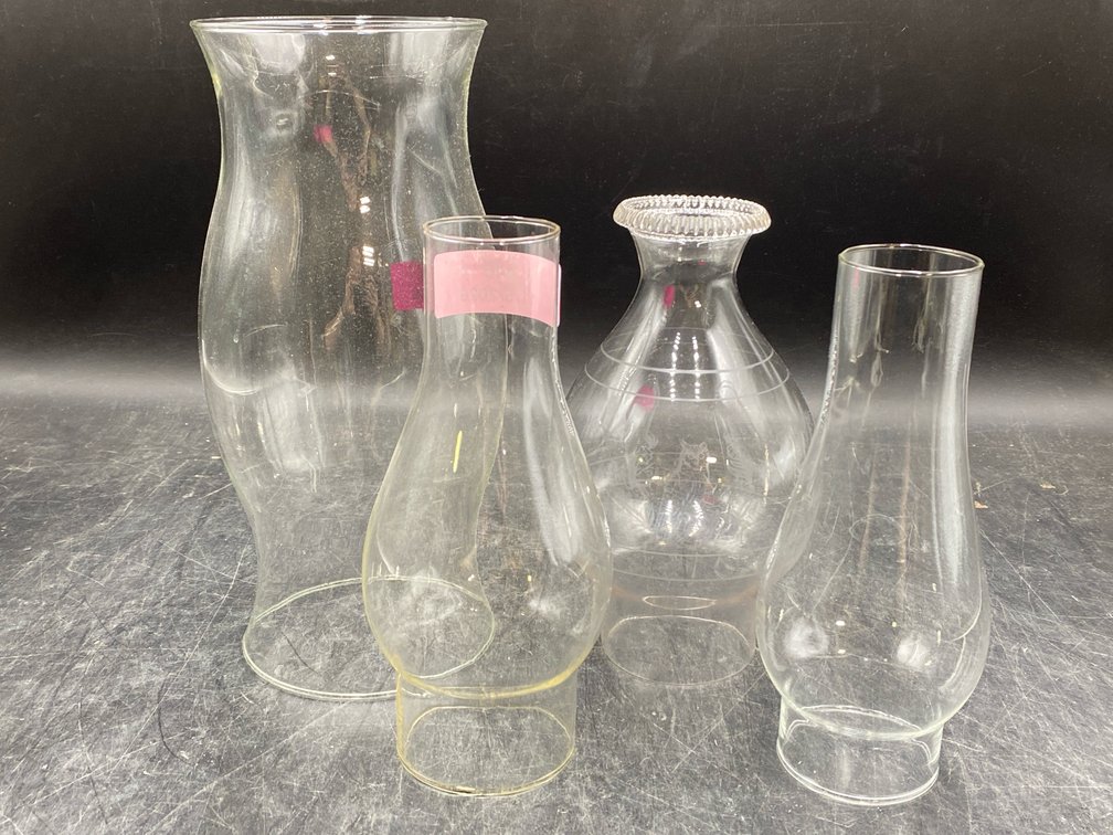 Clear Glass Chimneys & Hurricane