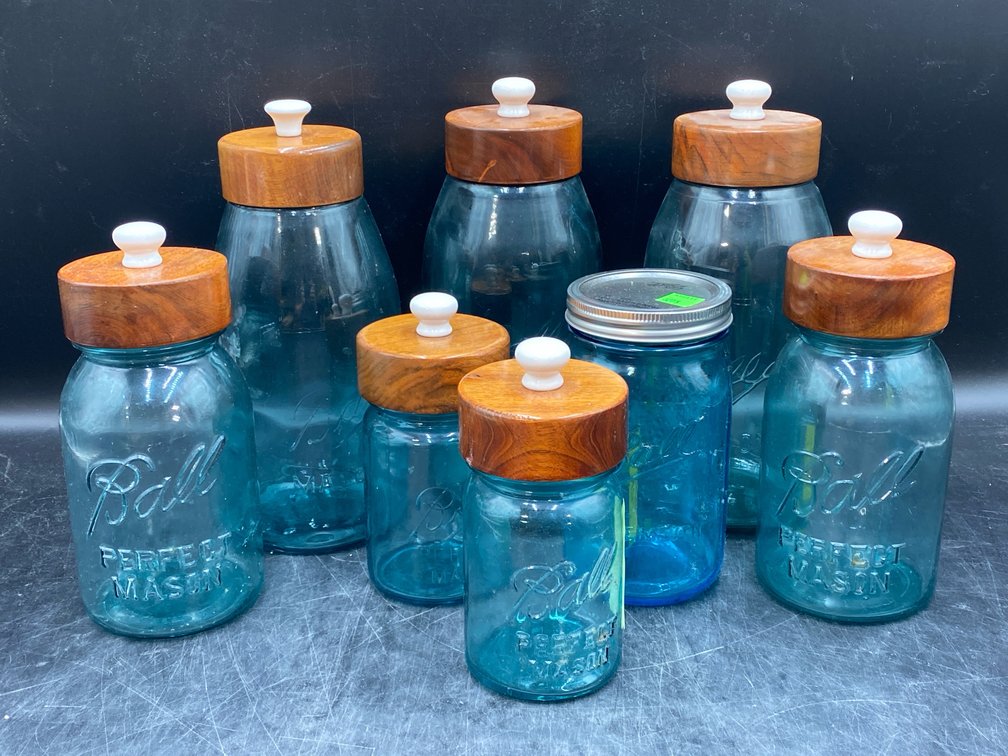 Ball Mason Blue Jar Grouping