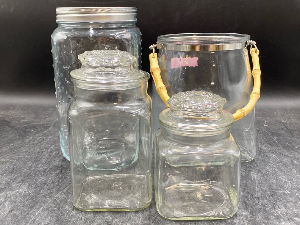 Glass Kitchen Counter Canisters