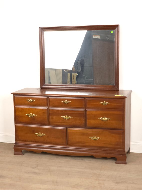 Cherry Dresser & Mirror