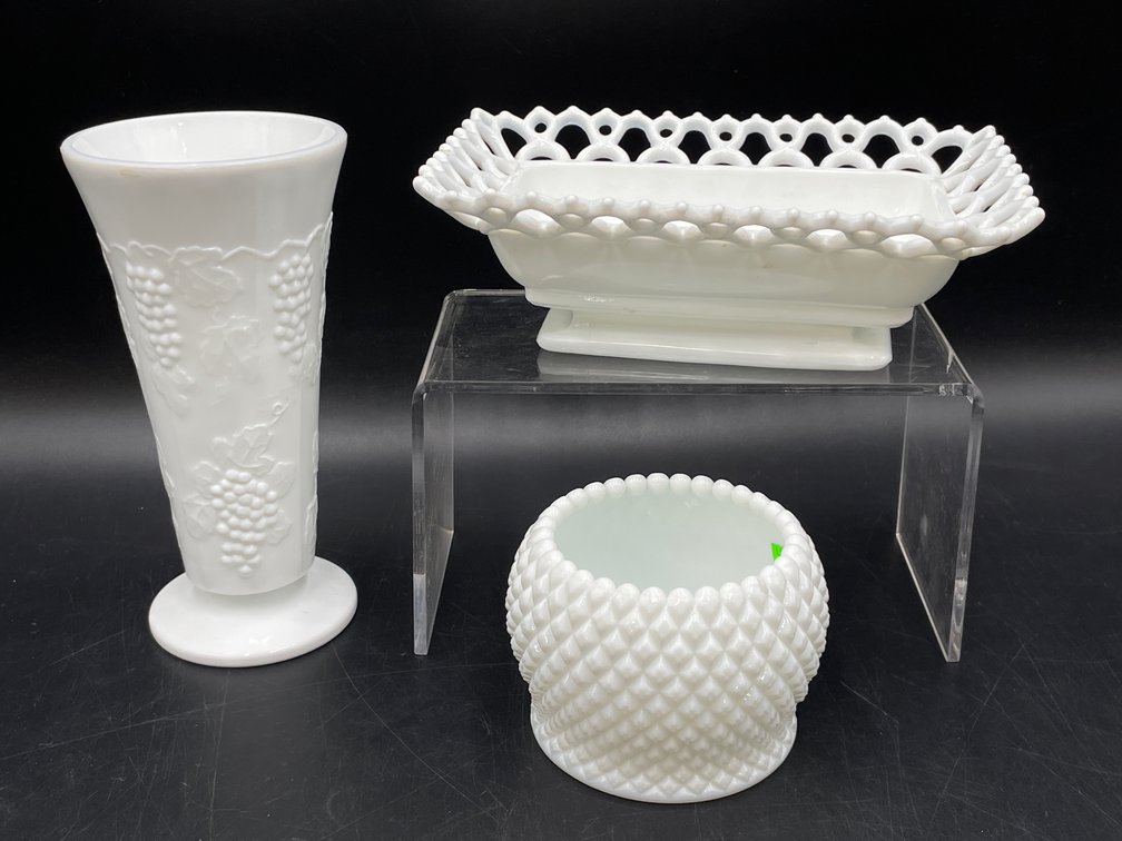 Milk Glass Tabletop Decor