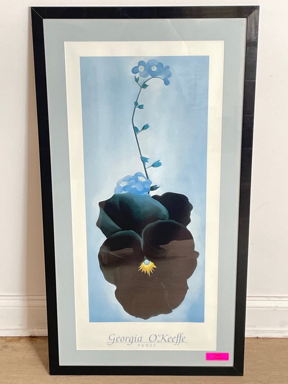 Georgia O'Keeffe Framed "Pansy" Print