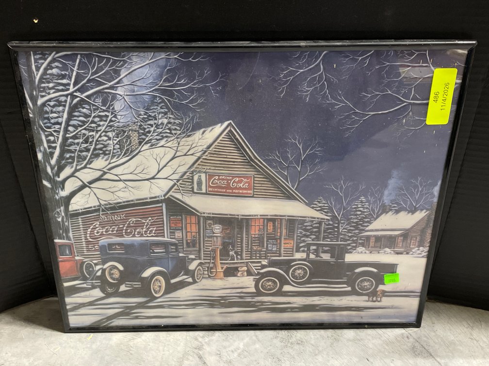 Framed Coca-Cola Print