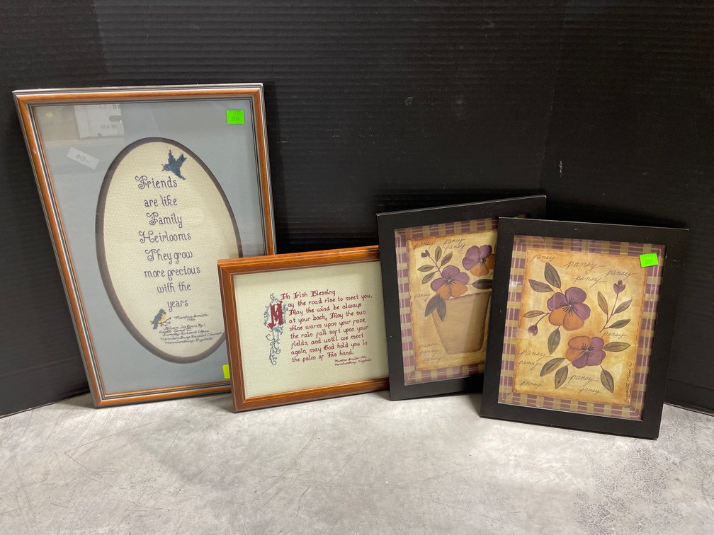 Framed Stitchwork and Related