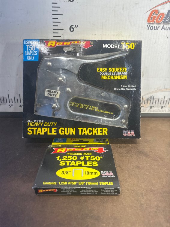 Arrow Model T50 Heavy-Duty Staple Gun Tacker with 3/8 In. Staples