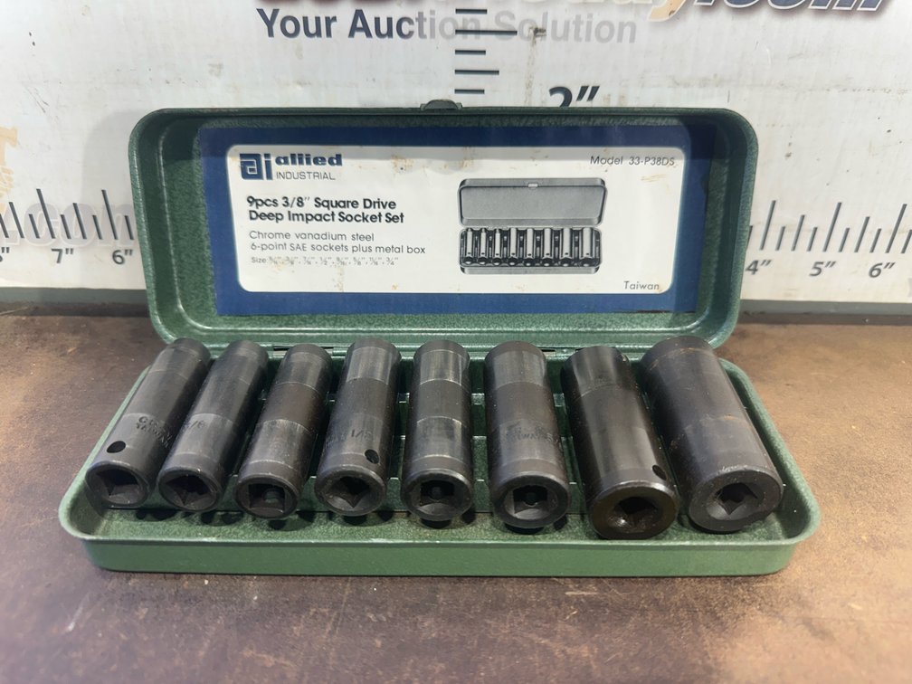 Allied Industrial 3/8-Inch Drive Deep Impact Socket Set