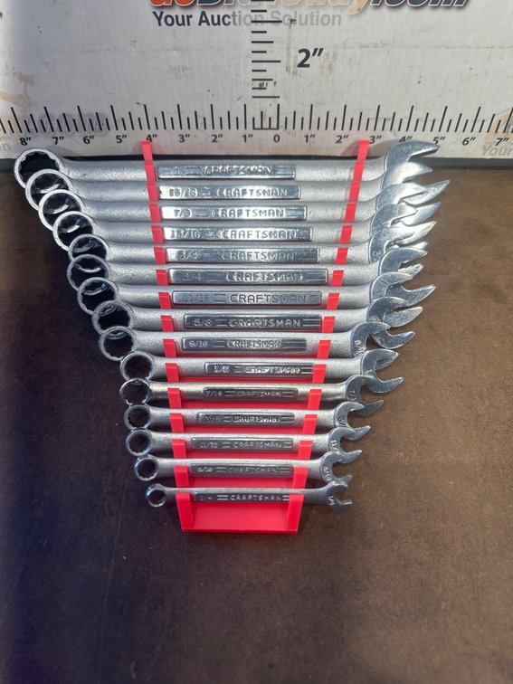 Craftsman Combination Wrench Set with Organizer Rack, Approx. 15 Pieces