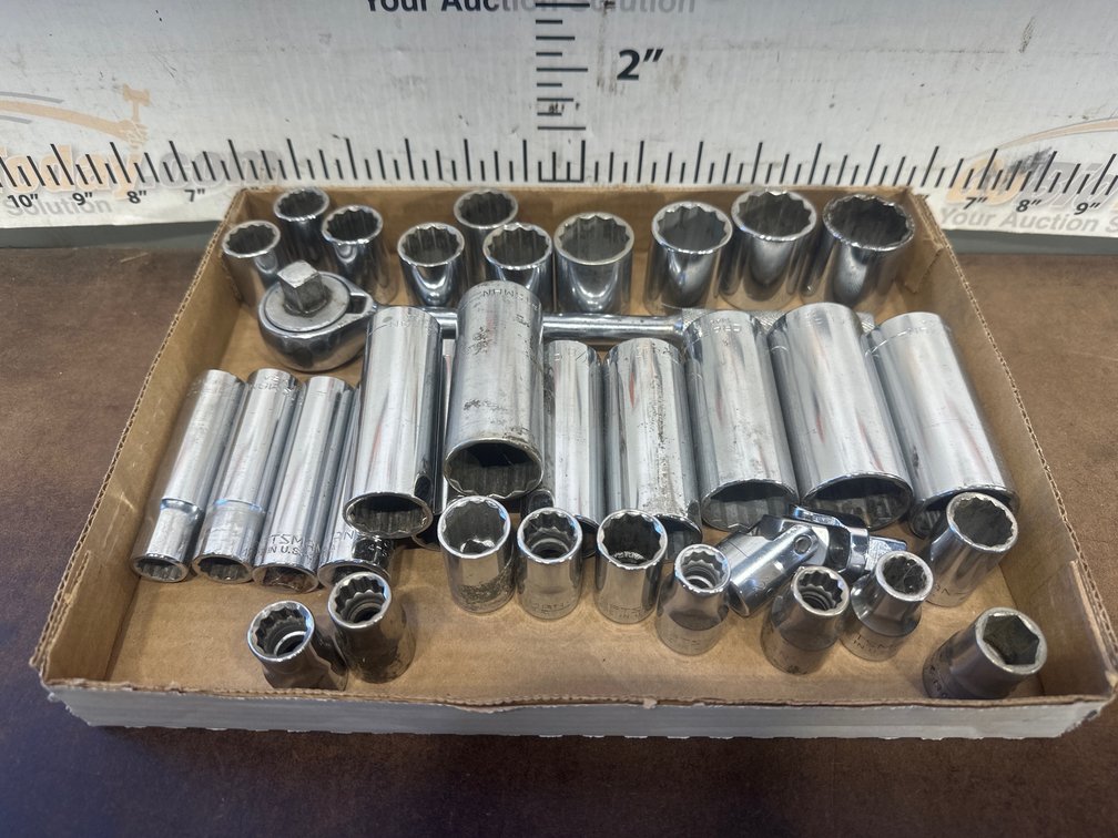 Craftsman Ratchet, Universal Joint, and Chrome Sockets