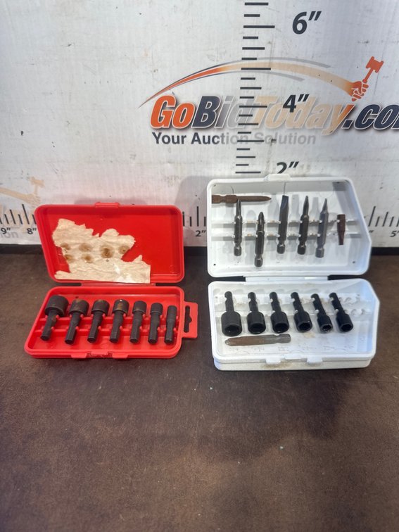 Hex-Shank Screwdriver and Nut Driver Bits in Two Plastic Cases