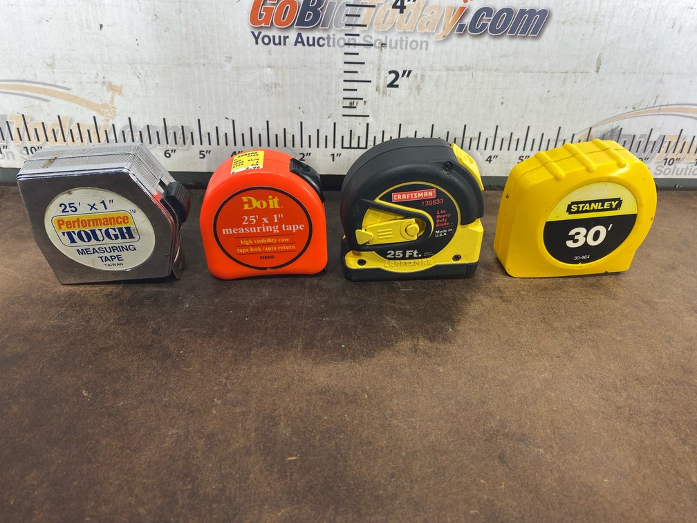 Approx. 4 Tape Measures, 25 ft and 30 ft